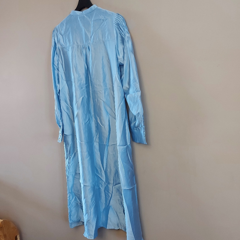 Birgitte Herskind Blue Stella Maxi Shirt Dress Size 34 - Picture 16 of 16